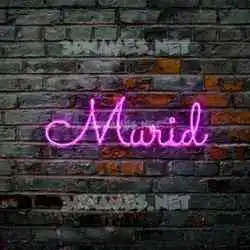 murid in Pink Neon style - 3D name wallpaper
