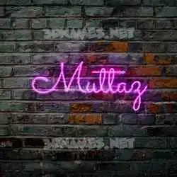 muttaz in Pink Neon style - 3D name wallpaper