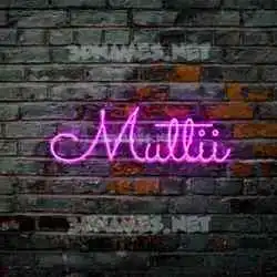 muttii in Pink Neon style - 3D name wallpaper