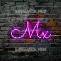 mx in Pink Neon style - 3D name wallpaper