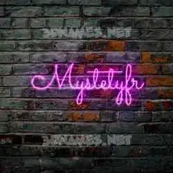 mystetyfr in Pink Neon style - 3D name wallpaper