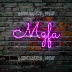 mzfa in Pink Neon style - 3D name wallpaper