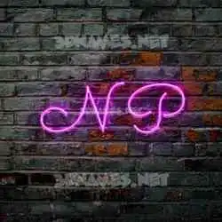 n p in Pink Neon style - 3D name wallpaper