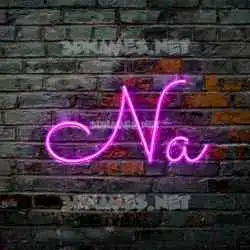 na in Pink Neon style - 3D name wallpaper