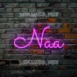 naa in Pink Neon style - 3D name wallpaper