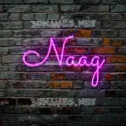 naag in Pink Neon style - 3D name wallpaper
