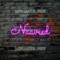 naaveed in Pink Neon style - 3D name wallpaper