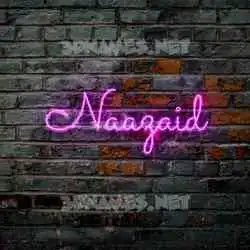 naazaid in Pink Neon style - 3D name wallpaper