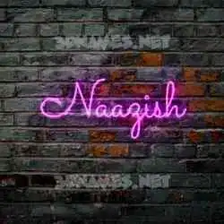 naazish in Pink Neon style - 3D name wallpaper