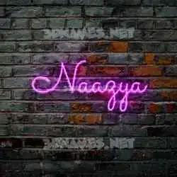 naazya in Pink Neon style - 3D name wallpaper