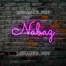 nabaz in Pink Neon style - 3D name wallpaper