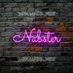 nabster in Pink Neon style - 3D name wallpaper