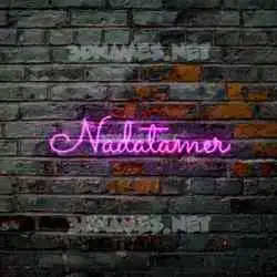 nadatamer in Pink Neon style - 3D name wallpaper