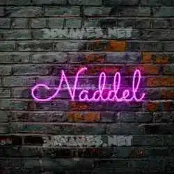 naddel in Pink Neon style - 3D name wallpaper