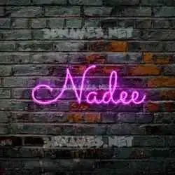 nadee in Pink Neon style - 3D name wallpaper