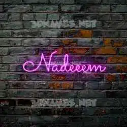 nadeeem in Pink Neon style - 3D name wallpaper