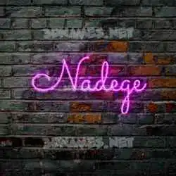 nadege in Pink Neon style - 3D name wallpaper