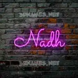 nadh in Pink Neon style - 3D name wallpaper