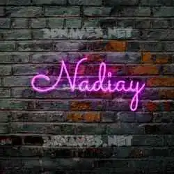 nadiay in Pink Neon style - 3D name wallpaper