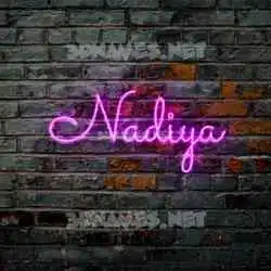 nadiya in Pink Neon style - 3D name wallpaper