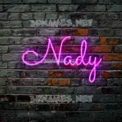 nady in Pink Neon style - 3D name wallpaper