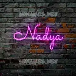 nadya in Pink Neon style - 3D name wallpaper