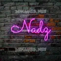 nadz in Pink Neon style - 3D name wallpaper