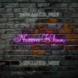 naeem khan in Pink Neon style - 3D name wallpaper