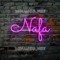 nafa in Pink Neon style - 3D name wallpaper
