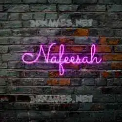 nafeesah in Pink Neon style - 3D name wallpaper