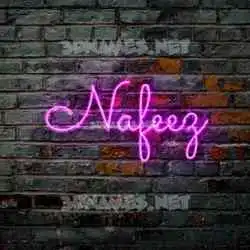nafeez in Pink Neon style - 3D name wallpaper