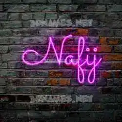 nafij in Pink Neon style - 3D name wallpaper