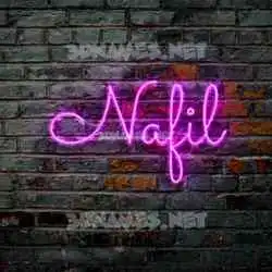 nafil in Pink Neon style - 3D name wallpaper