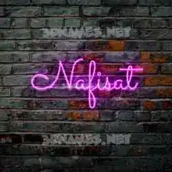 nafisat in Pink Neon style - 3D name wallpaper