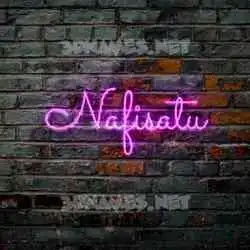 nafisatu in Pink Neon style - 3D name wallpaper