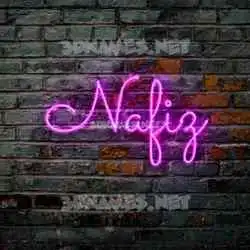 nafiz in Pink Neon style - 3D name wallpaper