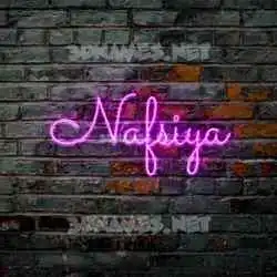 nafsiya in Pink Neon style - 3D name wallpaper