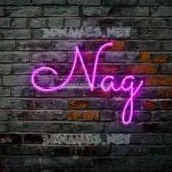 nag in Pink Neon style - 3D name wallpaper