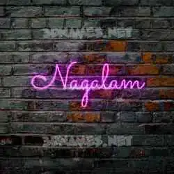 nagalam in Pink Neon style - 3D name wallpaper
