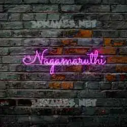 nagamaruthi in Pink Neon style - 3D name wallpaper