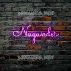nagander in Pink Neon style - 3D name wallpaper