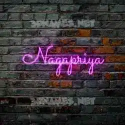 nagapriya in Pink Neon style - 3D name wallpaper