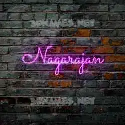 nagarajan in Pink Neon style - 3D name wallpaper