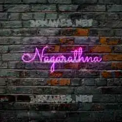 nagarathna in Pink Neon style - 3D name wallpaper