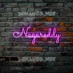 nagareddy in Pink Neon style - 3D name wallpaper