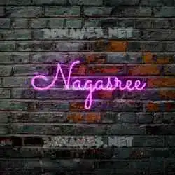 nagasree in Pink Neon style - 3D name wallpaper