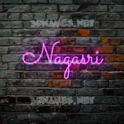 nagasri in Pink Neon style - 3D name wallpaper