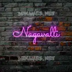 nagavalli in Pink Neon style - 3D name wallpaper