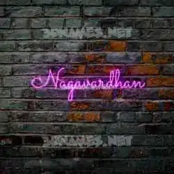 nagavardhan in Pink Neon style - 3D name wallpaper