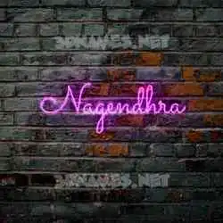nagendhra in Pink Neon style - 3D name wallpaper